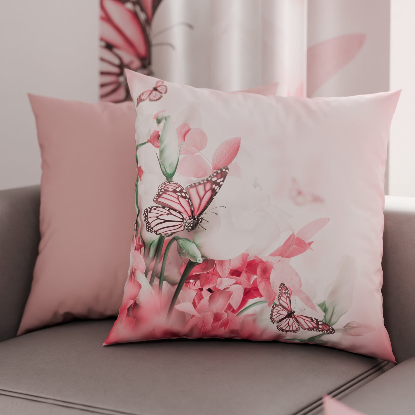 Cuscini, Copricuscini Divano, Cuscini Arredo in Stampa Digitale Roses Butterfly