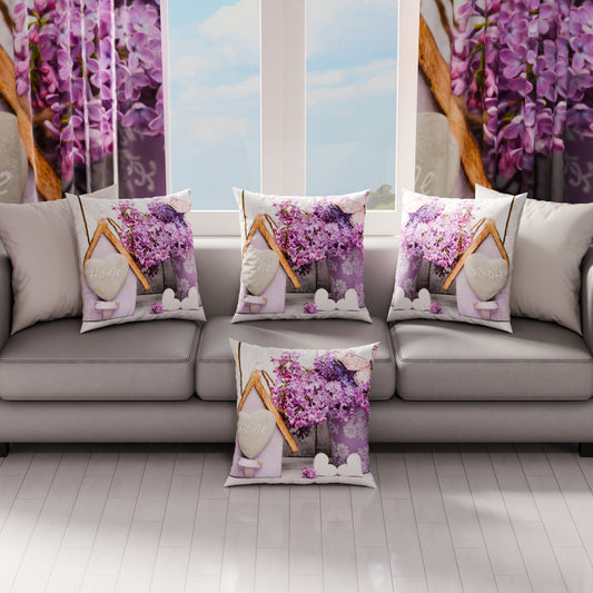 Coussins, Housses de coussin pour canapé, Coussins décoratifs en impression numérique Shabby 01
