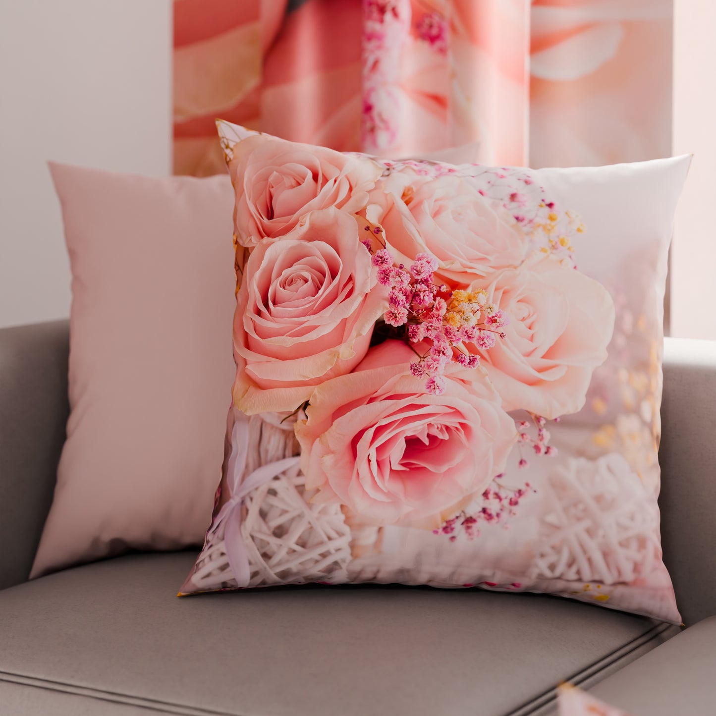 Coussins, Housses de coussin pour canapé, Coussins décoratifs en impression numérique Shabby 02