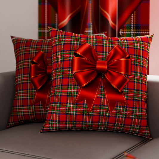 Coussins, Housses de Coussin pour Canapé, Coussins Décoratifs en Impression Numérique Noeud Tartan