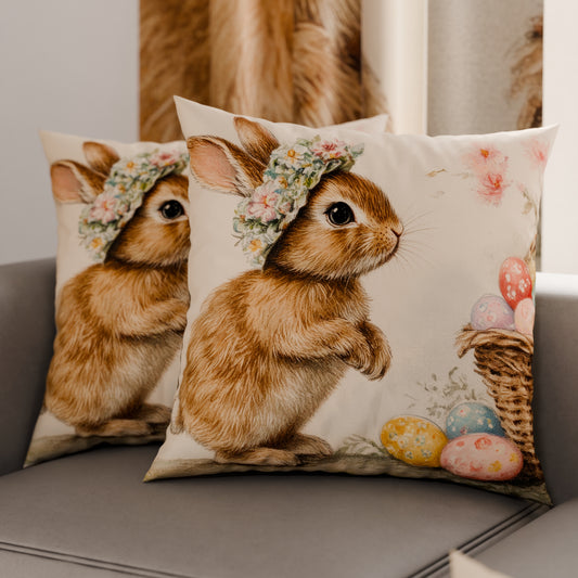 Cuscini, Copricuscini Divano, Cuscini Arredo in Stampa Digitale Pasqua Magic Bunny