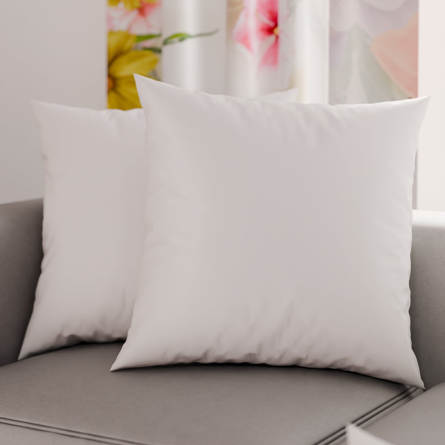Coussins, Housses de coussin pour canapé, Coussins décoratifs unis, Blanc
