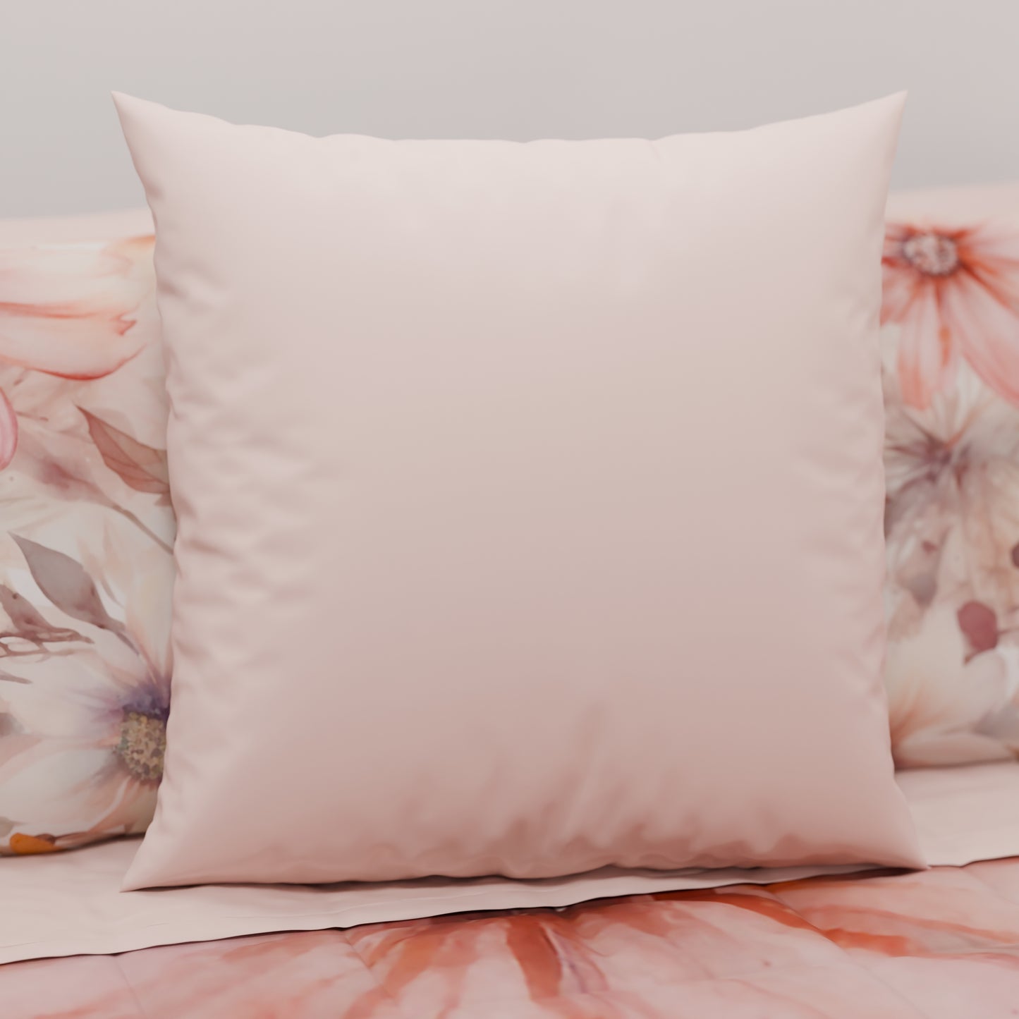 Coussins, Housses de Coussin pour Canapé, Coussins Décoratifs Uni, Rose Pâle