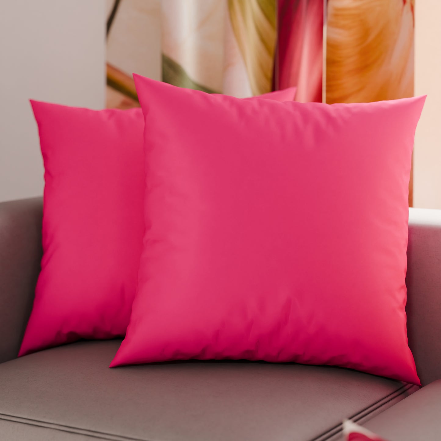 Cuscini, Copricuscini Divano, Cuscini Arredo in Tinta Unita, Fuxia