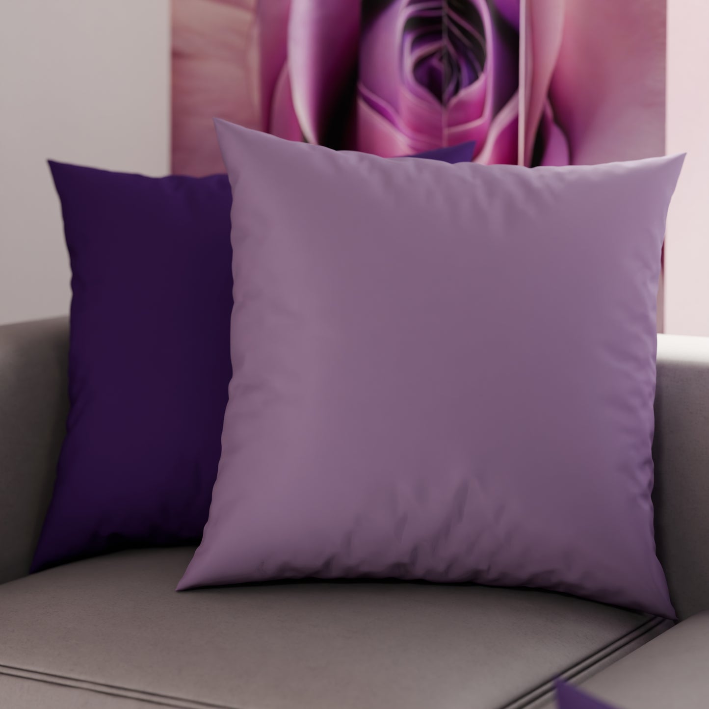 Coussins, Housses de coussin pour canapé, Coussins décoratifs unis, Lilas/Violet
