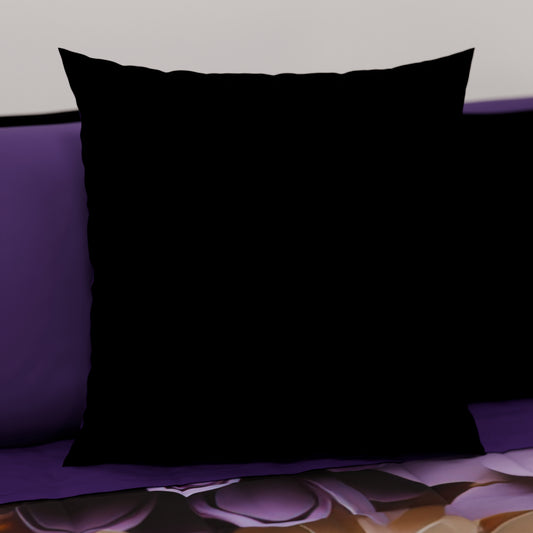 Cuscini, Copricuscini Divano, Cuscini Arredo in Tinta Unita, Nero/Viola