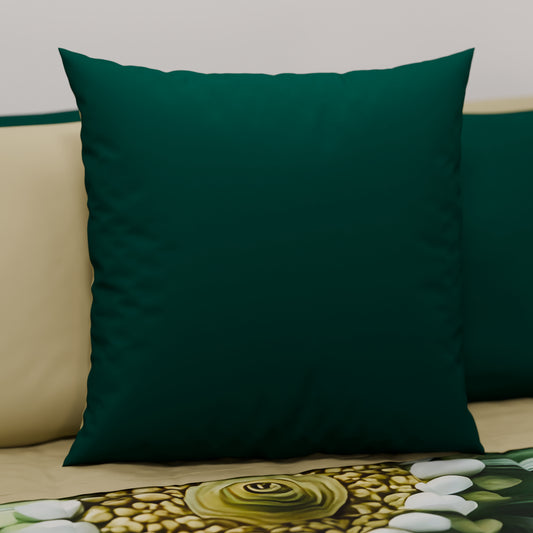 Cuscini, Copricuscini Divano, Cuscini Arredo in Tinta Unita, Tortora/Verde Smeraldo