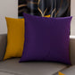 Cuscini, Copricuscini Divano, Cuscini Arredo in Tinta Unita, Viola/Giallo Ocra