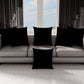 Coussins, Housses de coussin pour canapé, Coussins décoratifs unis, Noir