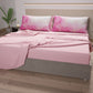 Lenzuola in Cotone, Completo Letto con Federe in Stampa Digitale Marble 12 Rosa