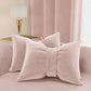 Cuscino Arredo Fiocco Velluto Cipria 40x50 cm Divano Made in Italy | PETTI