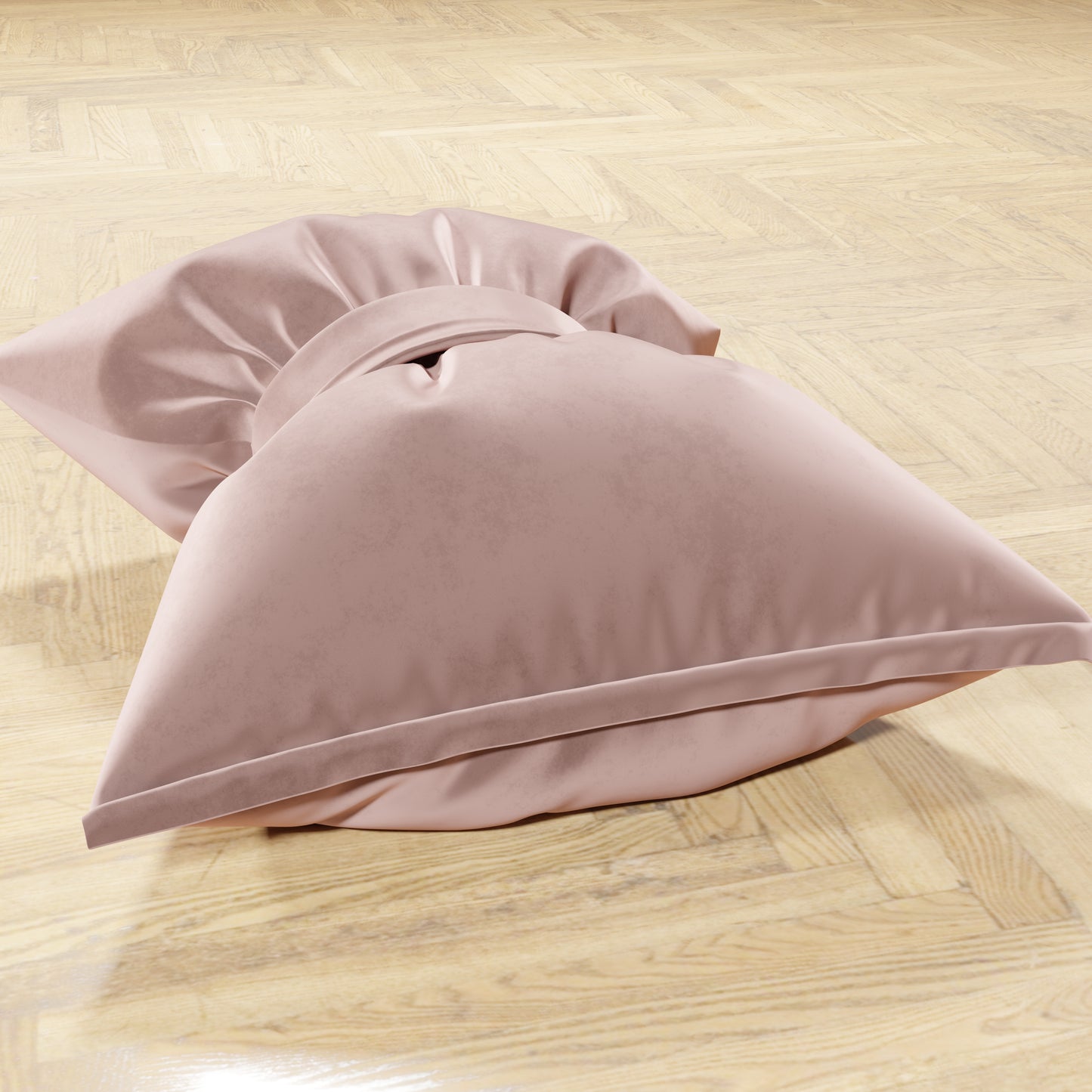 Sofa Cushions, Furnishing Cushions in Powder Pink Bow Velvet 1pc