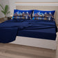 Draps en Coton, Parure de Lit avec Taies d'Oreiller en Impression Digitale New York