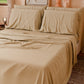 Lenzuola Matrimoniali, Singole, Una Piazza e Mezza, in Cotone, Beige