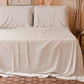 Draps doubles, simples, une place et demie, en coton, Blanc