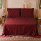 Lenzuola Matrimoniali Singole Cotone Bordeaux Made in Italy | PETTI Artigiani Italiani