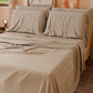 Draps housse double, simple, une place et demie, en coton, crème