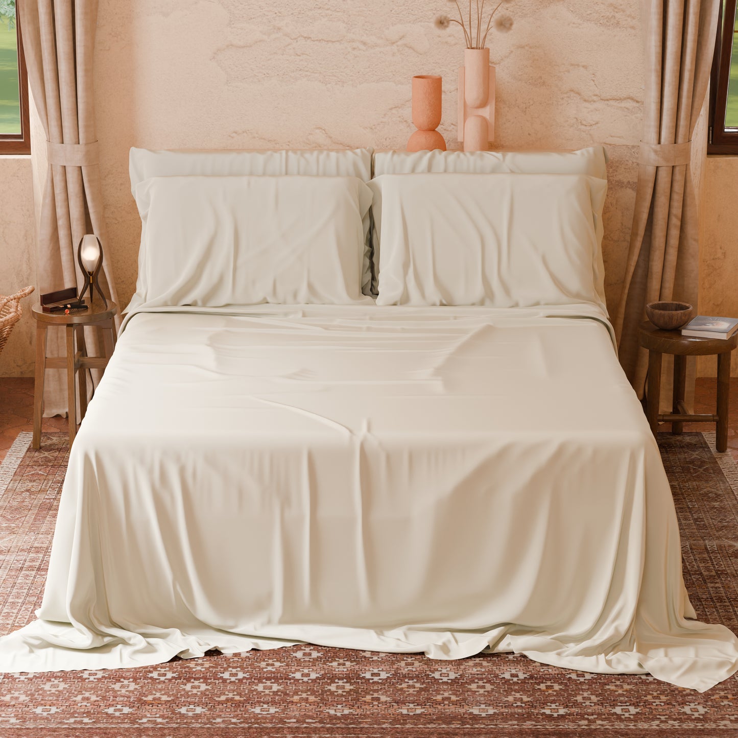Lenzuola Matrimoniali Singole Cotone Panna Made in Italy | PETTI Artigiani Italiani