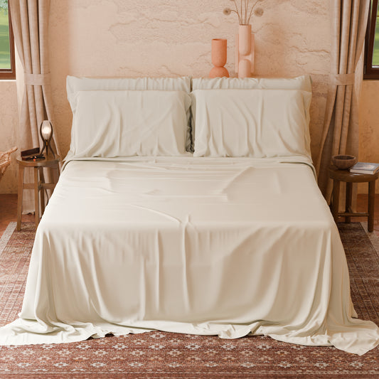 Lenzuola Matrimoniali Singole Cotone Panna Made in Italy | PETTI Artigiani Italiani