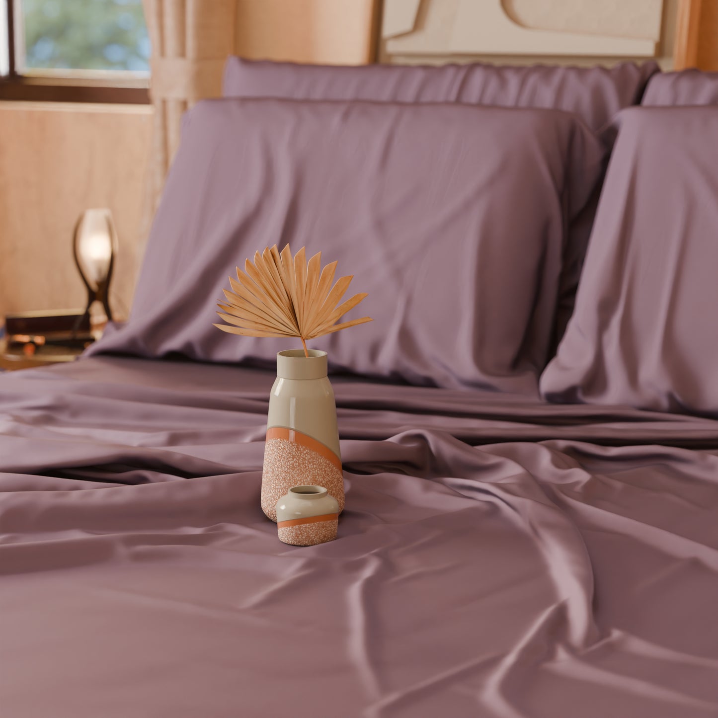 Draps Uni en Satin de Coton Oignon