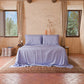 Draps Uni en Satin de Coton Lilas
