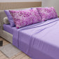 Lenzuola in Cotone, Completo Letto con Federe in Stampa Digitale Cobra Lilla.