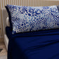 Draps en coton, Parure de lit avec taies d'oreiller en impression numérique Cobra Bleu