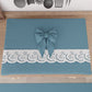 Coprifornello Coprifuochi Shabby Chic con Pizzo e Fiocco Blu Avion