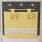 Copriforno Elegante Shabby Chic con Pizzo e Fiocchi Giallo