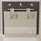 Copriforno Elegante Shabby Chic con Pizzo e Fiocchi Beige
