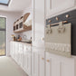 Copriforno Elegante Shabby Chic con Pizzo e Fiocchi Beige