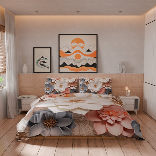 Housse de couette Double, Simple, Une place et demie, Floral 05-1