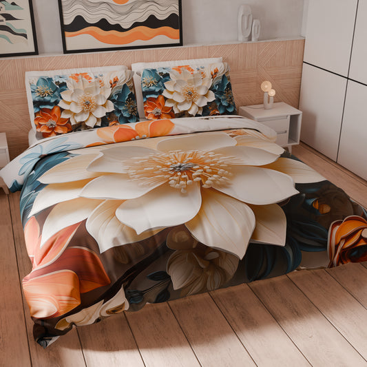 Housse de couette Double, Simple, Une place et demie, Floral 05-10