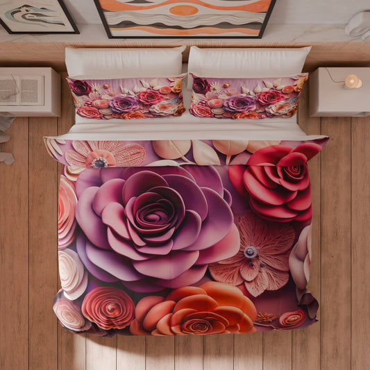Housse de couette Double, Simple, Une place et demie, Floral 05-17
