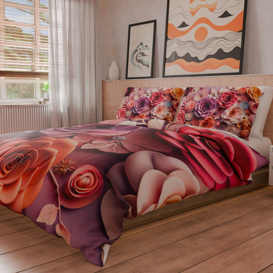 Housse de couette Double, Simple, Une place et demie, Floral 05-17