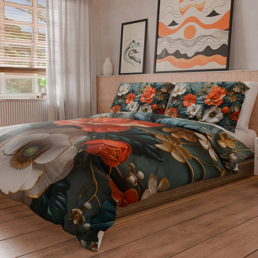 Housse de couette Double, Simple, Une place et demie, Floral 05-18