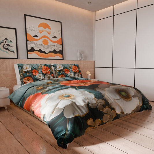 Housse de couette Double, Simple, Une place et demie, Floral 05-18