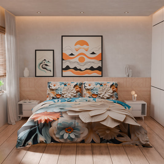 Housse de couette Double, Simple, Une place et demie, Floral 05-5