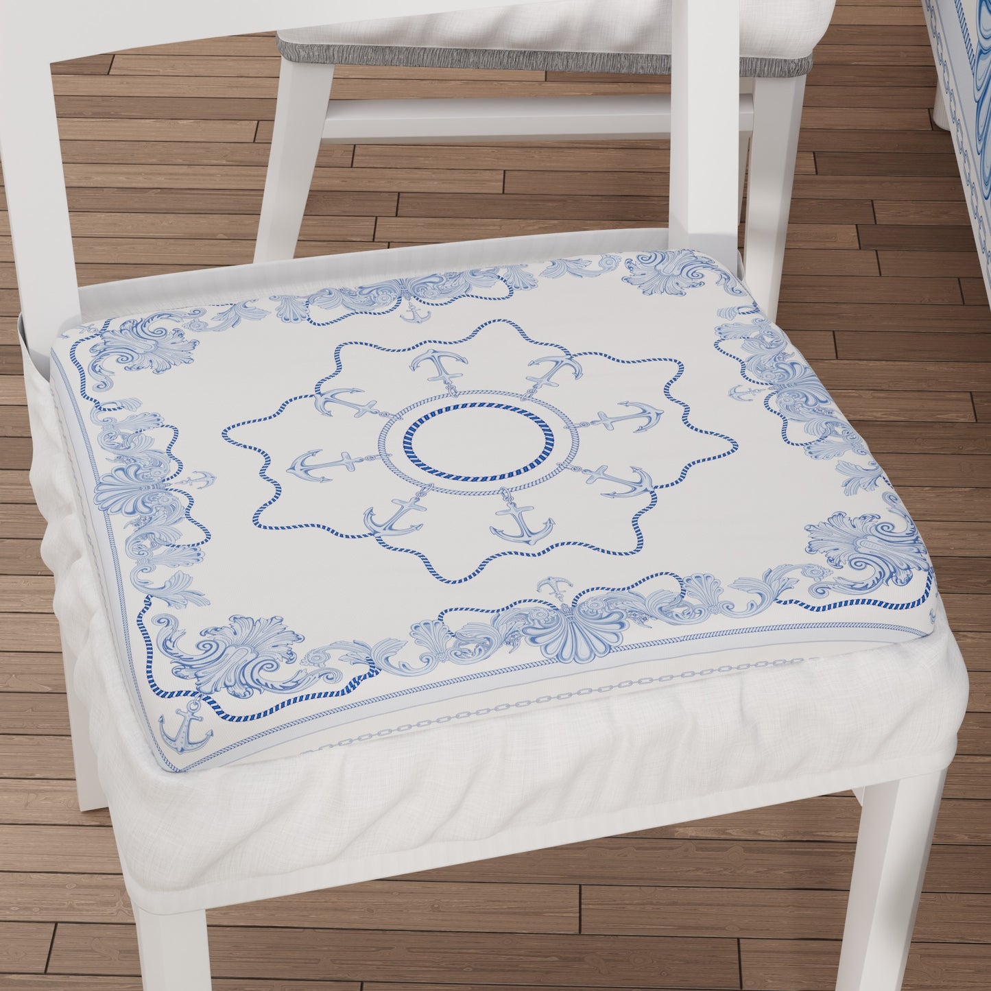 Coussins pour Chaises avec Élastique Housse de Chaise en Impression Numérique Ancre