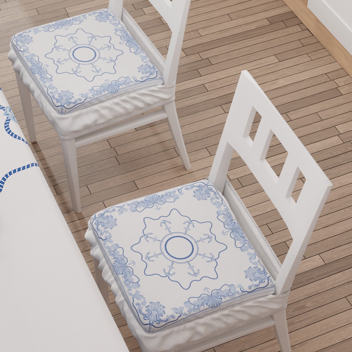 Coussins pour Chaises avec Élastique Housse de Chaise en Impression Numérique Ancre
