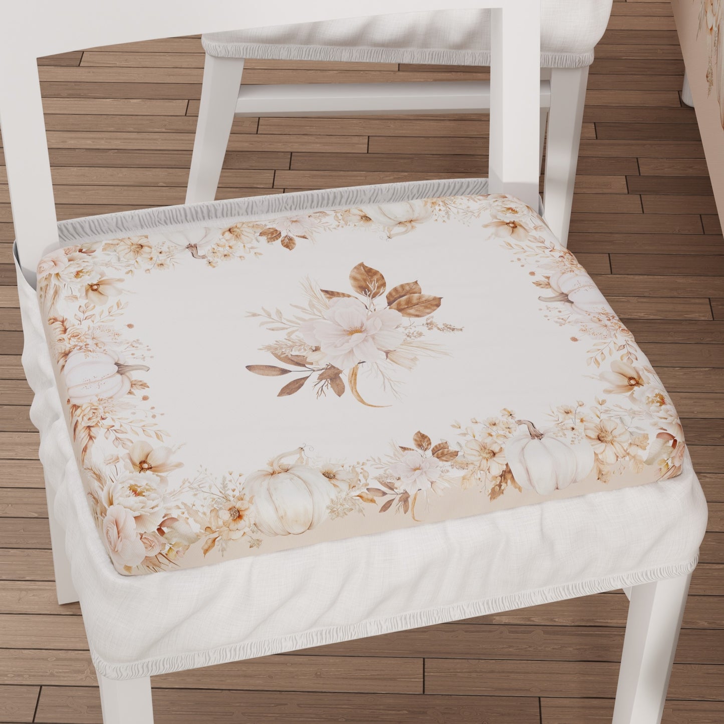 Coprisedia con Elastico Autumn Flowers Autunnale | Stampa 4K | 2 o 6 Pz