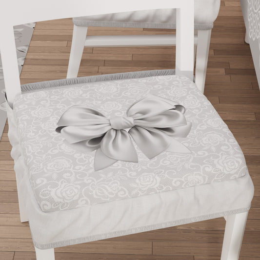 Coprisedia con Elastico Fiocco Grigio | Stampa Digitale 4K | Set 2 o 6 Pz