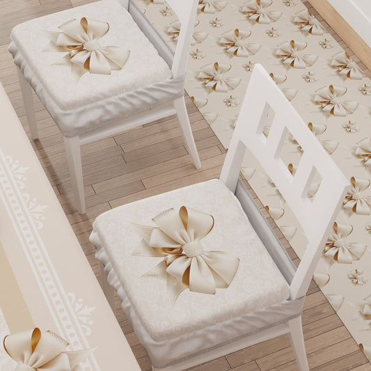 Coprisedia con Elastico Fiocco Beige | Stampa Digitale 4K | Set 2 o 6 Pz