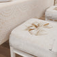Coussins pour chaises avec élastique Housse de chaise en impression numérique Noeud beige