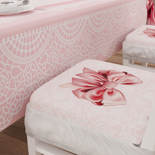 Coprisedia con Elastico Fiocco Rosa | Stampa Digitale 4K | Set 2 o 6 Pz
