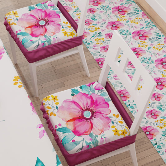 Coprisedia con Elastico Floreale-01 | Stampa Digitale 4K | Set 2 o 6 Pz
