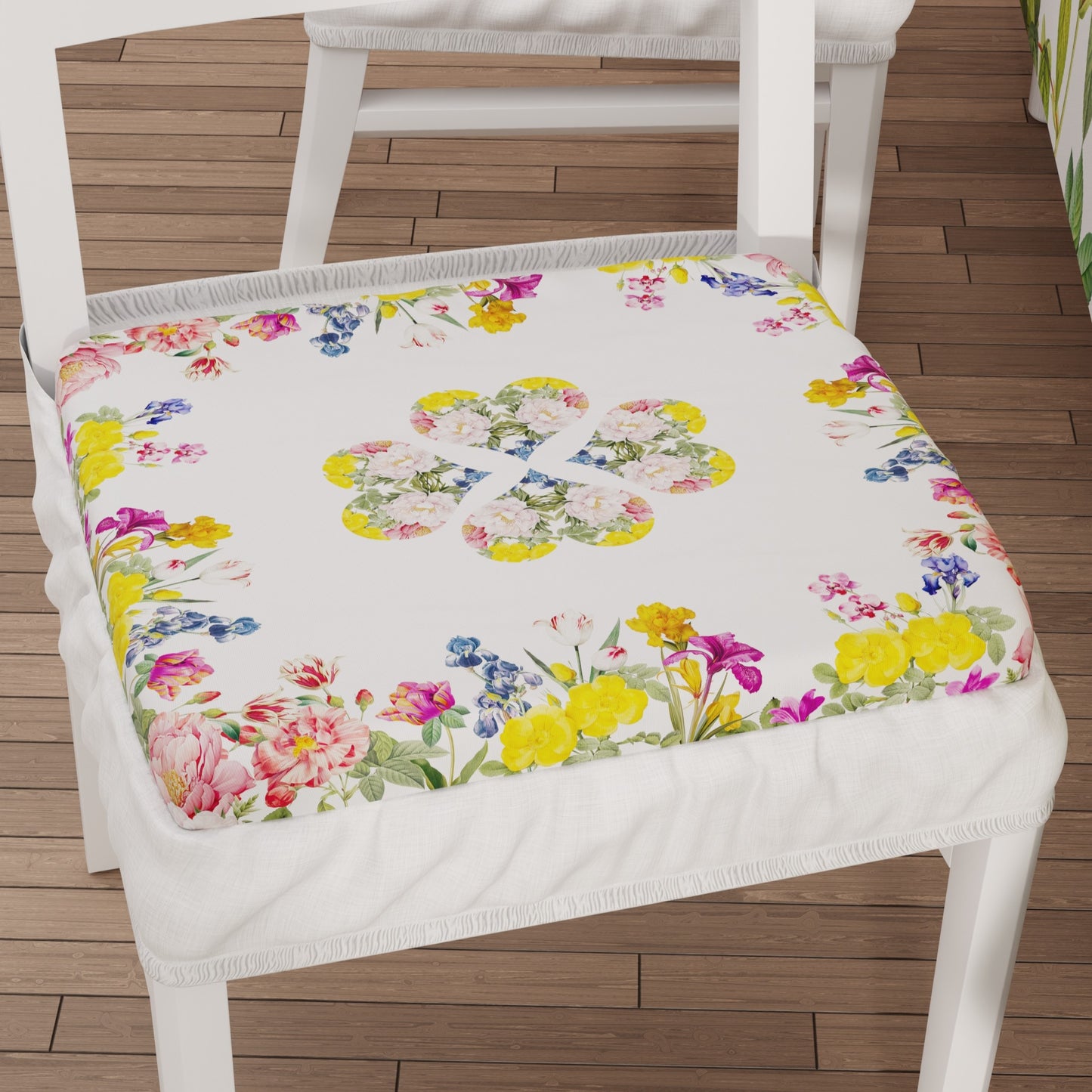 Coussins pour Chaises avec Élastique Housse de Chaise en Impression Numérique Florale 30