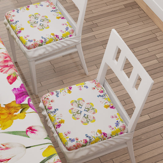 Coprisedia con Elastico Floreale-30 | Stampa Digitale 4K | Set 2 o 6 Pz