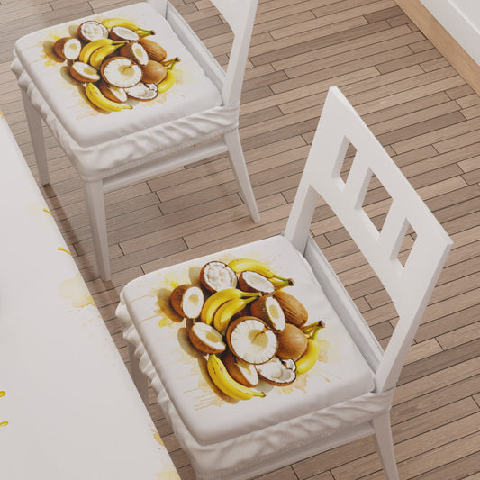 Coprisedia con Elastico Fruit Beige Cocco Banana | Stampa 4K | 2 o 6 Pz