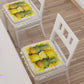 Coussins pour Chaises avec Élastique Housse de Chaise en Impression Digitale Fruit Jaune - Citron et Ananas